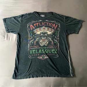 Affliction Live Fast Limited Edition Cain Velasquez Hand Signed T-Shirt